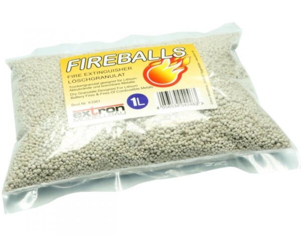 FIREBALLS fire protection fire extinguishing granules for lithium batteries 1 litre